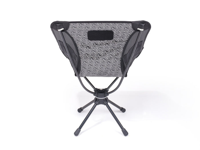 Back view of a Helinox x White Mountaineering camp chair.